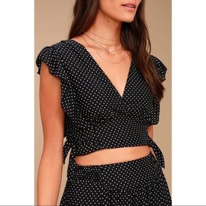 Free People Polka Dot Crop Top